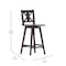 Flash Furniture Gwendolyn Commercial Solid Wood Modern Farmhouse Swivel Bar Height Barstool in Gray Wash Walnut ES-G1-29-GY-GG - alternate 9